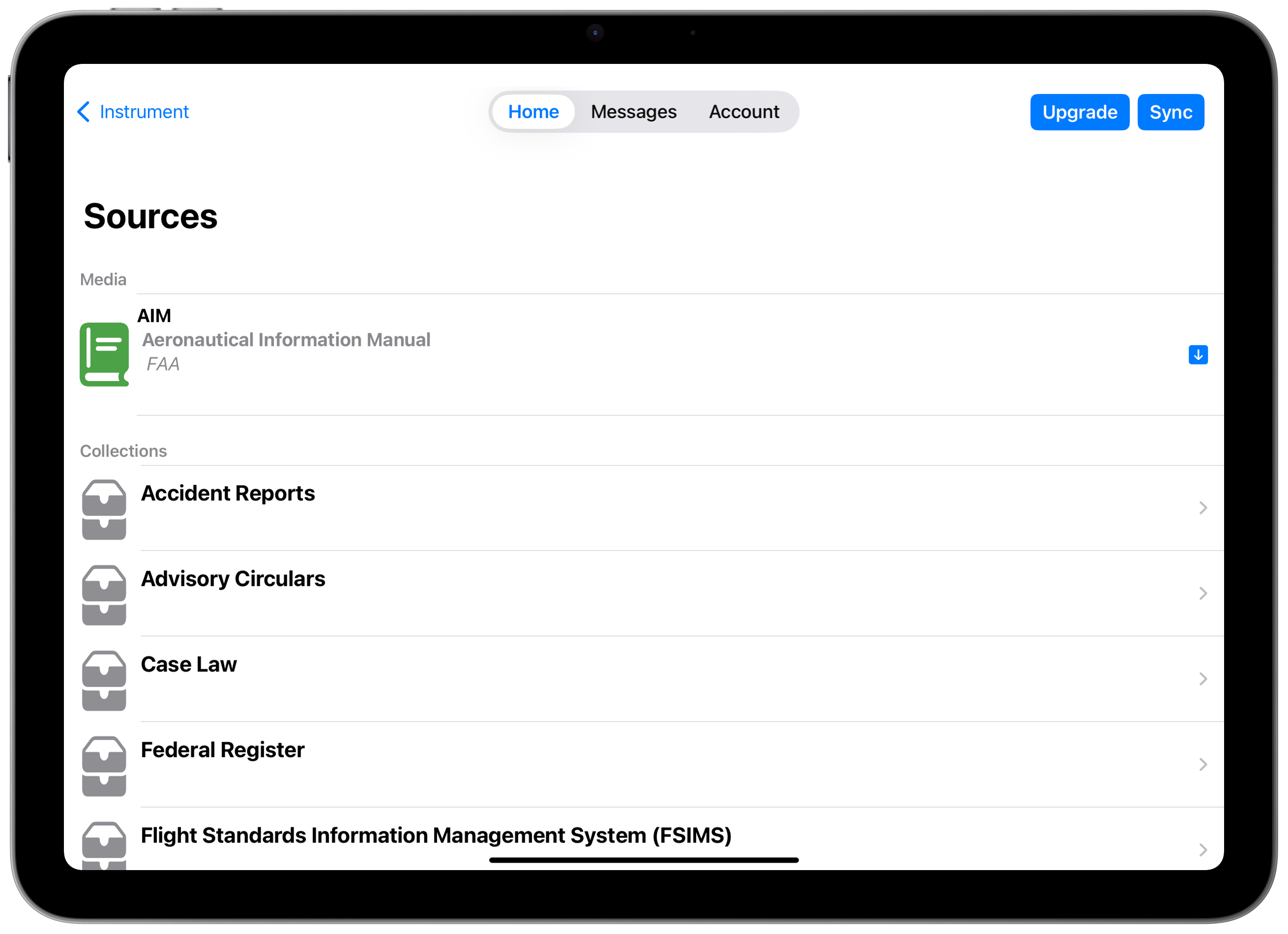 Sources and updates library